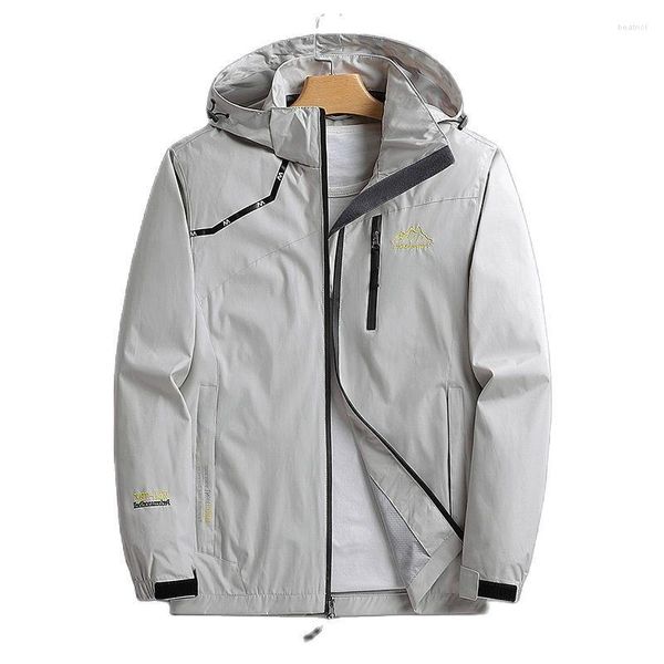 Giacche da uomo 2023 Primavera Autunno Outdoor Giacca a vento Uomo Escursionismo Campeggio Pioggia Giacca impermeabile Uomo Donna Cappotti traspiranti Plus 8XL