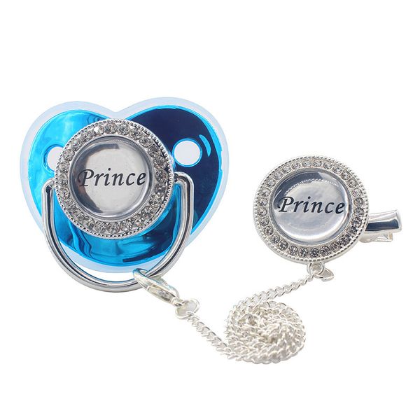 Baby Dealers Toys Blue Luxury Paciziers Born Baby Bling Pacifier Clips BPA Бесплатный силиконовый сосок