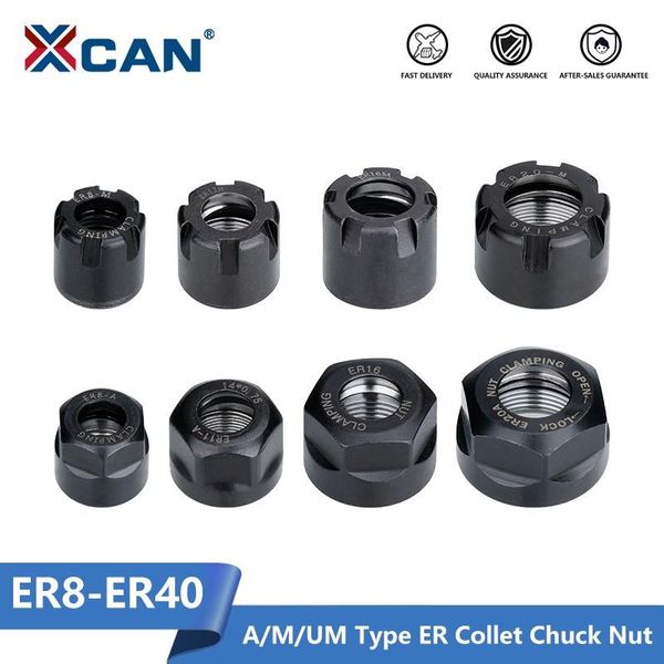 Gereedschapshouder Xcan 1 Stück Er8/er11/er16/er20/er25/er32/er40 A/m/um Typ Er Spannzangenmutter für CNC-Drehmaschine, Fräser, Fräser-Bithalter