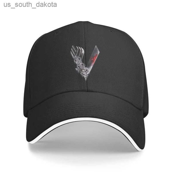 Özel V Viking Beyzbol Kapağı Erkekler Kadın Nefes Alabilir Valhalla Odin T-Shirt Ragnar Lothbrok Dad Hat Street Giyim L230523