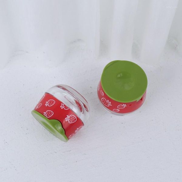 Bottiglie di stoccaggio Vuote 6g Lovely Strawberry Lip Mask Jar Bottle Film Box 50pz