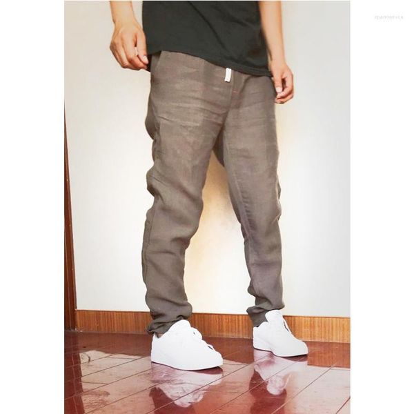 Pantaloni da uomo 2023 Pantaloni da uomo casual in lino retrò in cotone traspirante maschile Pantaloni in lino stile cinese maschile Pantalon Homme sciolto