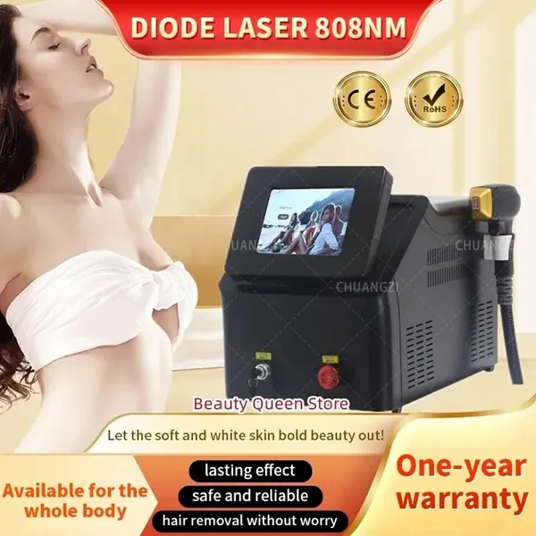 Neue Sommer 2000W Hause Schönheit Instrument 808nm Diode Laser Haar Entfernung Maschine Permanent Enthaarung Maschine