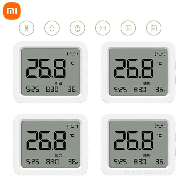 XIAOMI Mijia Smart Bluetooth Termometro 3 Grande LCD Igrometro digitale elettrico wireless Temperatura e umidità 3 per Mijia APP