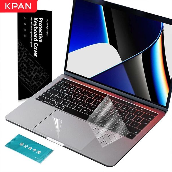 Cappa o filme de proteção do teclado do laptop KPAN para MacBook Pro 14/16 A2442 A2485 Teclado à prova de poeira à prova d'água fácil de limpar