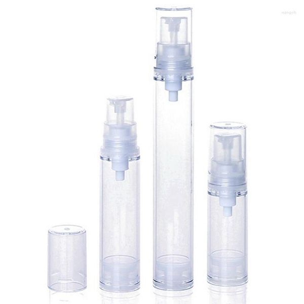 Bottiglie di stoccaggio 5/10 / 15ml Bottiglia vuota per pompa a vuoto senz'aria Contenitore cosmetico per lozione in plastica riutilizzabile per viaggi