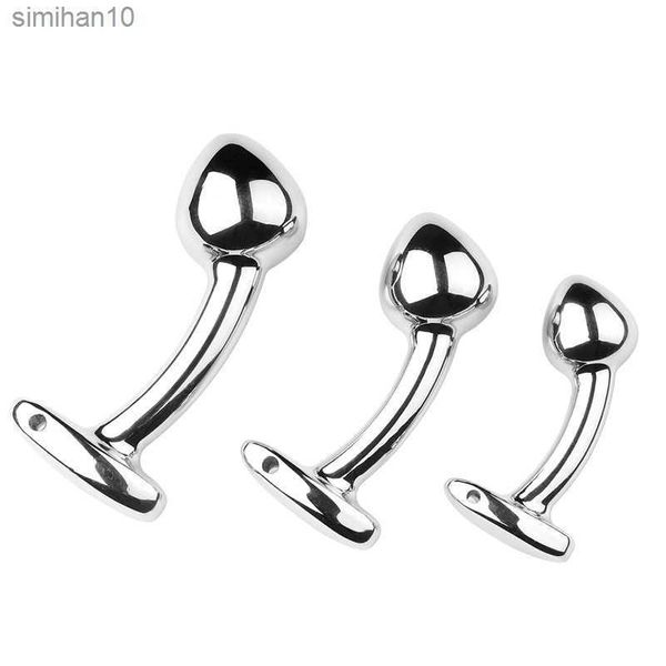 S/M/L Aço inoxidável Cogumelo Metal Butt Plug Anal Dilator Próstata Massageador SM Estimulação Brinquedos Sexuais para Homens Mulheres L230518