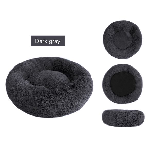 Canis Canis Cama de Cão de Estimação Longo Pelúcia Rosquinha Redonda Canil Confortável Fofo Almofada Mat Inverno Quente Para Casa De Gato Armazém UE 230606