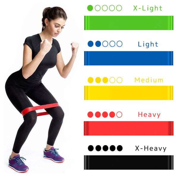 Полосы сопротивления 1pc Unisex Portbent Fitness Traby Rubber Yoga Gym Elastic Gum Pell Pilates Pilates CrossFit Sports Tape 230606