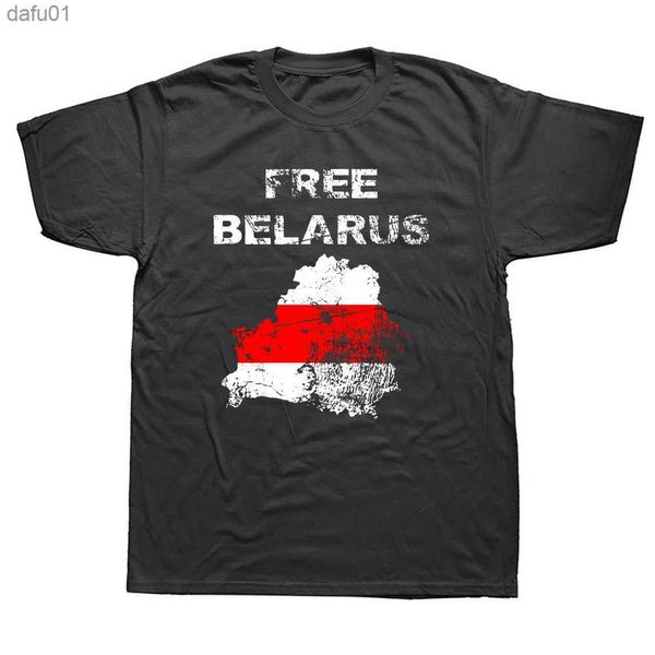 Lustige Free Belarus Karte Flagge T Shirts Grafik Baumwolle Streetwear Kurzarm Geburtstag Geschenke Sommer Stil T-shirt Herren Kleidung L230520