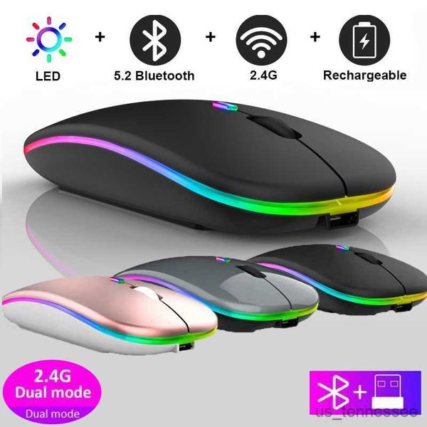 Мыши мыши беспроводные мыши мыши USB USB -перезаряжаемые мыши RGB Эргономичные игровые мыши для ноутбука для ноутбука ПК