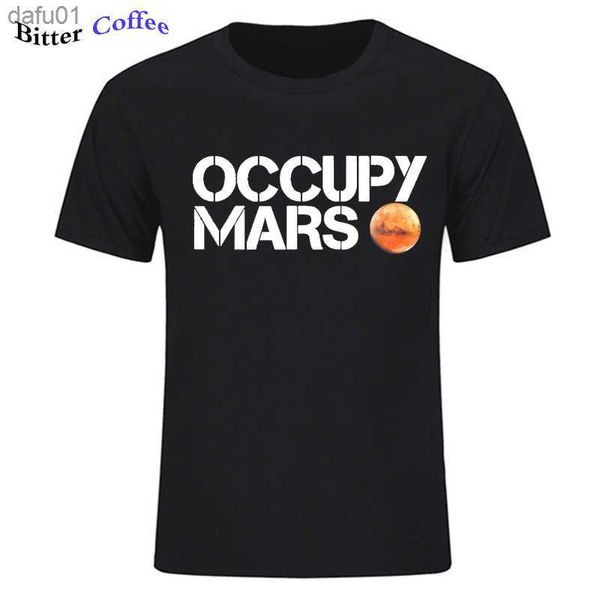 Новая мужская пространство x футболка Tesla Tees Casual Top Design Occount Mars 100% хлопковая футболка SpaceX Графическая футболка для мужчин