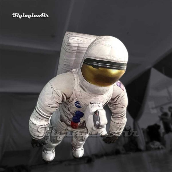 3M Personalizzato Appeso Gonfiabile Astronauta Palloncino Spazio Viaggiatore Modello Bianco Air Blow Up Spaceman Per La Decorazione Del Soffitto