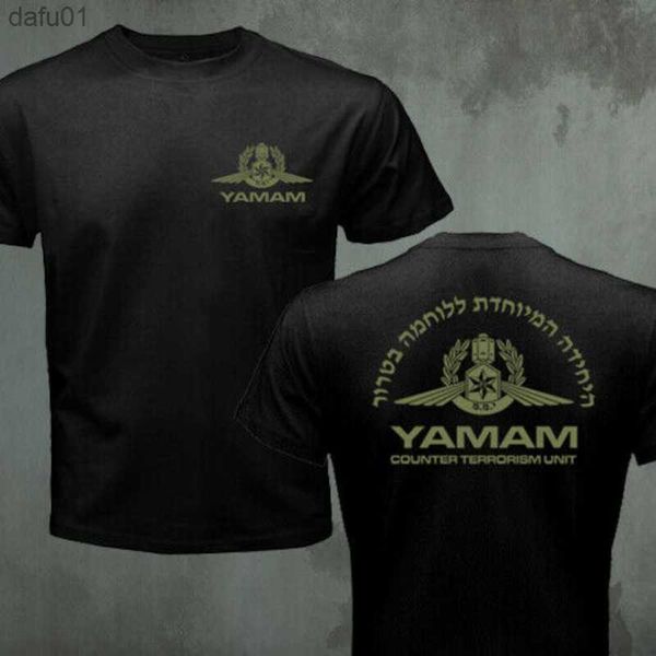 Полиция Израиля Ямам-контр-террористический подразделение Swat Special Fort Premium Premium Хлопковая футболка с коротким вырезом.