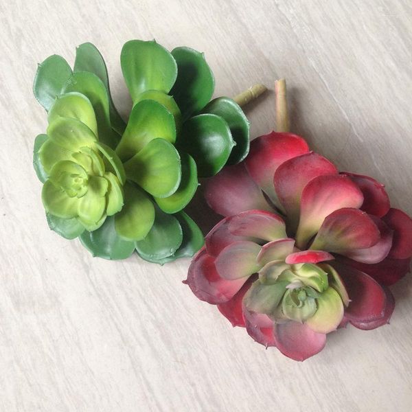 Dekoratif Çiçekler Nuonuowell Yapay Bitkiler Büyük Kar Limleri Çim Çimsiz Succulents Peyzajı 3pcs/Lot