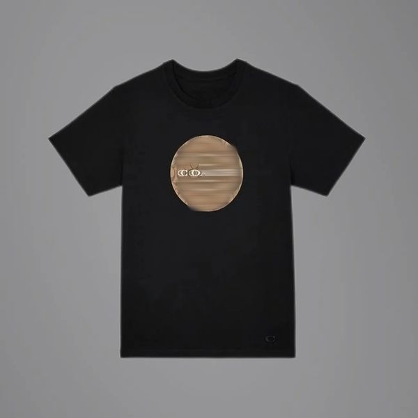 Camisetas masculinas T-shirts Coach t Designers com estampa italiana pequena feminina manga curta