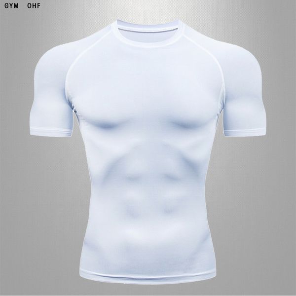 T-shirts masculinas MMA Rashguard Training Running Gym Compression Speed Dry Clothing T-Shirt Jogging Camping Outdoor Taekwondo Gym Track 230607