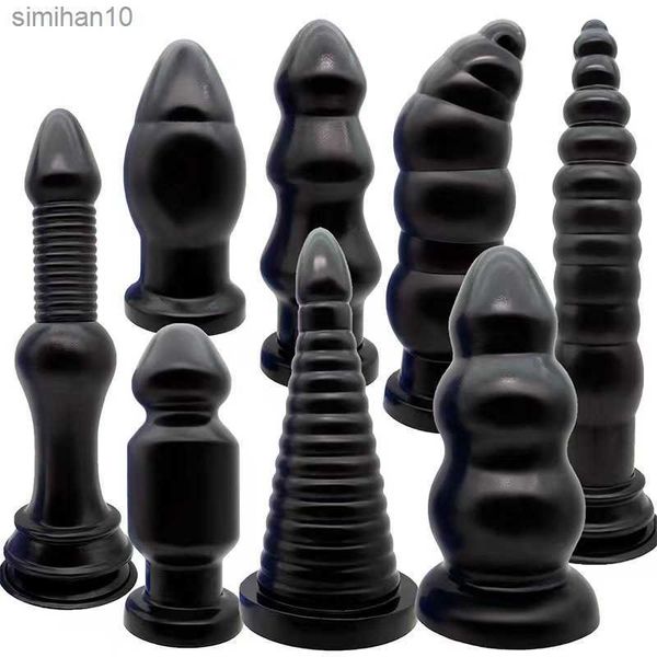 Preto Enorme Plug Anal Big Butt Plug Puxe Talão Dildo Sex Toys Para Mulheres Masturbadores Brinquedos Anais Vaginal Anus Dilatador Sex Shop L230518