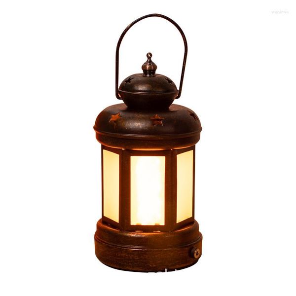 Tischlampen Led Wiederaufladbare Bar Lampe Eisen Kreative Retro Klar Cafe Kerosin Pferd Bett