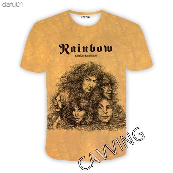CAVVING 3D Impresso Rainbow Rock T-shirts Casuais Hip Hop T-shirts Estilos Harajuku Tops Roupas para Homens/Mulheres L230520