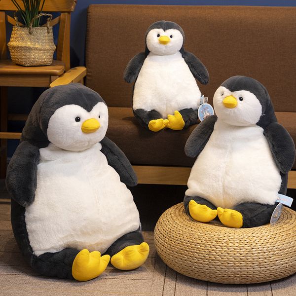 Quente 45cm/60/80cm Kawaii Lazy Penguin Pelúcia Brinquedo de Pelúcia Macio Gorduroso Animal Travesseiro Boneca de Pelúcia Brinquedos para Bebê Crianças Sofá Almofada