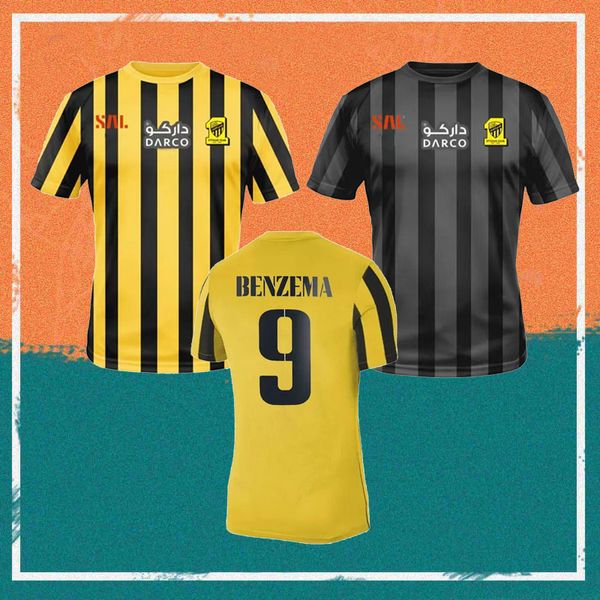 23/24 BENZEMA Al Ittihad FC Club Fußballtrikots 2023 Hamdallah Romarinho Wine Costa Fußballtrikot Coronado Hegazy Fußballuniform