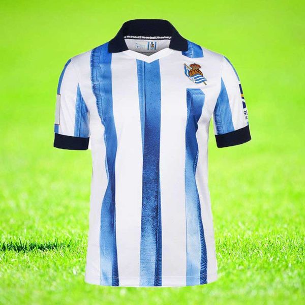 Gerçek Sociedad 2023 2024 Futbol Formaları Oyarzabal Prieto Portu David Silva Futbol En İyi Gömlek Carlos Fernandez Kids Kit Ekipman Üniformaları Camisetas Maillot