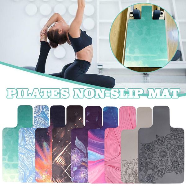 Yoga Mats Pilates Reformer Mat Süet Kauçuk Çekirdek Eğitim Konumlandırma Kayma Yatağı 230606
