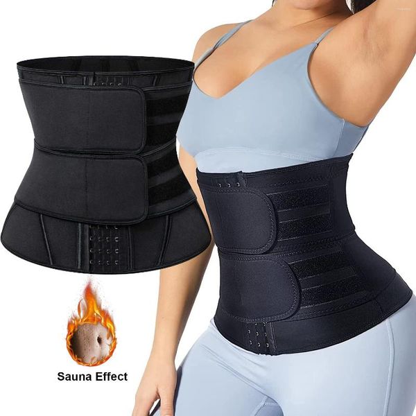 Intimo modellante per donna Sauna Shaper Thermo Belt Sweat Shapewear Donna Neoprene Waist Trainer Corsetto Tummy Trimmer Fitness Cintura Perdere peso