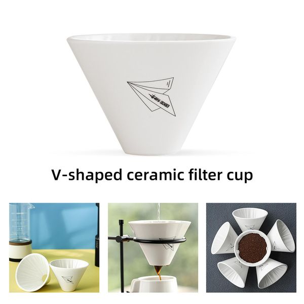 Werkzeuge MHW3BOMBER über Kaffee Tropfer Keramik Tropf -Espresso -Filter wiederverwendbares Single Tasse Kaffeemaschine 12 Tasse Haus Barista Tool