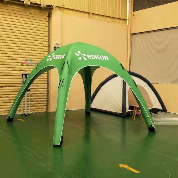 Tenda gonfiabile a cupola con ragno 6X6X3.4M per gazebo pubblicitario per eventi gonfiabili, sotto il tendone per inflazione della fiera commerciale