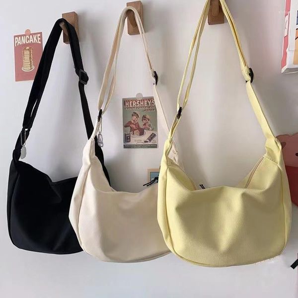 Bolsas de noite de ombro femininas sólidas Harajuku para todos os jogos Bolsas e bolsas simples de grande capacidade bolsa transversal para adolescentes