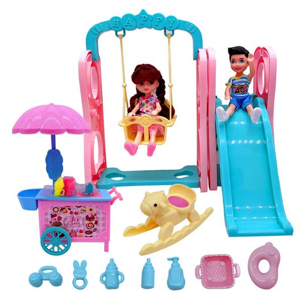 Kawaii ürünleri çocuk oyuncakları 5.5 inç bebek bebek slayt dolly mobilya aksesuarları bedava kargo şeyler Barbie 'küçük kızlar erkekler için