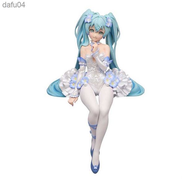 Judai Orijinal Furyu Vocaloid Hatsune Miku Flower Fairy Nemophila PVC Eylem Figürü Model Bebek Oyuncakları L230522