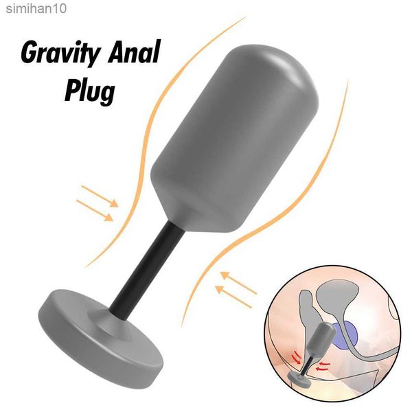 S/M/L Plug anale Built-in Gravity Ball Wearable Butt Plug Massaggio prostatico Ano Expander Giocattolo del sesso per donne Uomini Principianti Giocattolo per adulti L230518