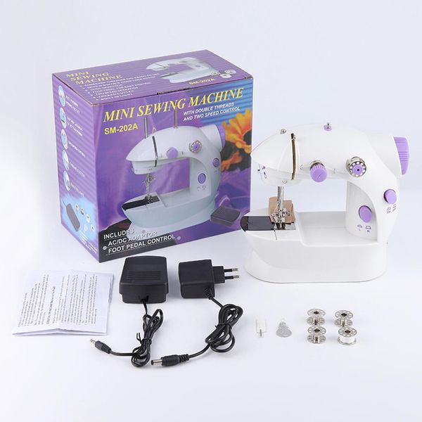 Máquinas Mini Máquinas de costura elétrica Máquinas de costura com brinquedos de costura portáteis leves para o kit de costura para iniciantes para presente de aniversário em casa