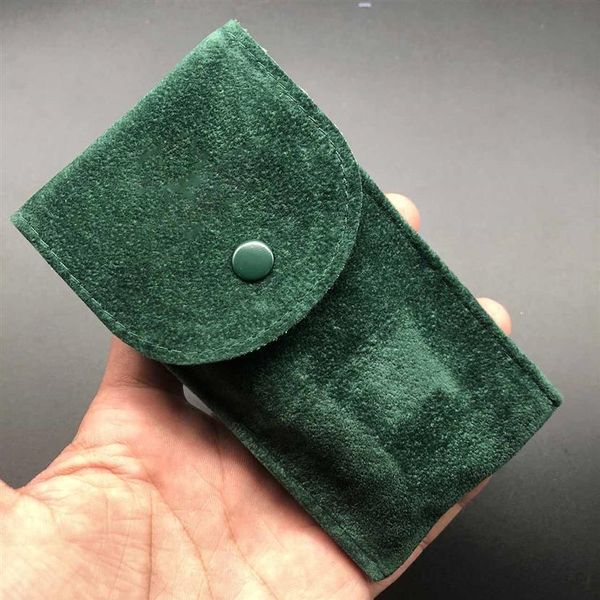 Usine Entière Vert Flanelle Lisse Petit Sac Étui De Protection De Voyage Montre Rolex Facile à Transporter Cadeau 12 8mm246l