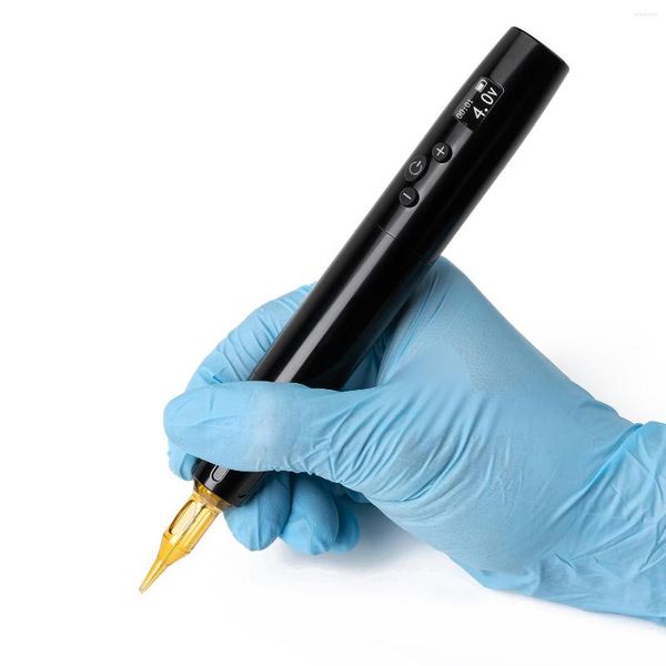 Máquina de tatuagem INKONE Slim Wireless Bateria Gradient Pen Máquinas de maquiagem permanente personalizadas Curso de 2,8 mm