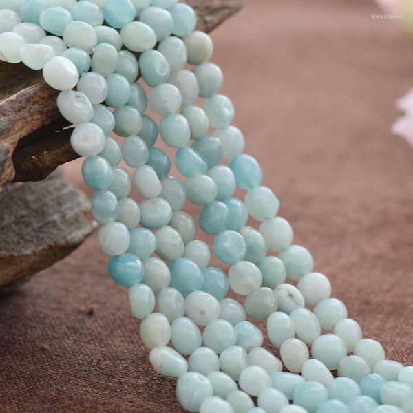 Pietre preziose sciolte Joanlyn Natural Amazonite Chips NON tinto colore azzurro 5x6mm/5x8mm/8x11mm 15 Inch Strand AM32