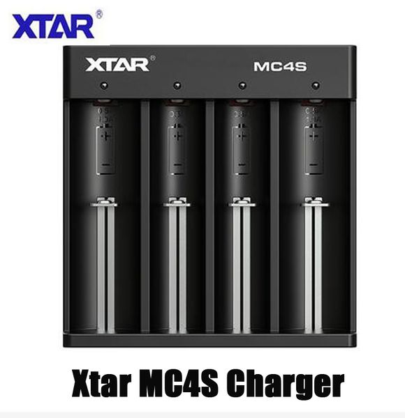 Authentisches XTAR MC4S Intelligentes Universal-Smart-Batterieladegerät Lithiumbatterien 4 Steckplätze USB Typ C Schnellladung für Li-Ion Ni-MH Ni-Cd 18650 21700 26650 VS VC4SL