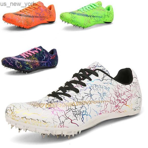 Sapatos de corrida masculinos Tênis feminino Spikes Atleta Tênis de treinamento de corrida Peso leve Corrida Spike Sapatos esportivos -40 L230518