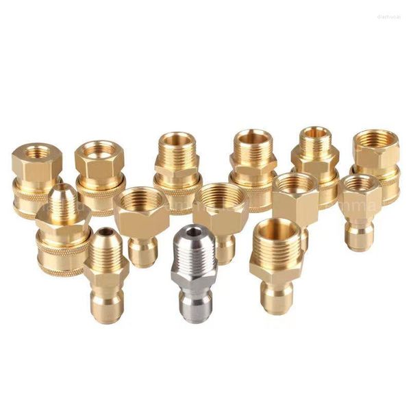 Küche Armaturen Hochdruck Rohr Schnell Stecker Adapter G3/8 Auto Waschmaschine Maschine Messing Wasser Pistole Anschlüsse Schnell-stecker Kopf