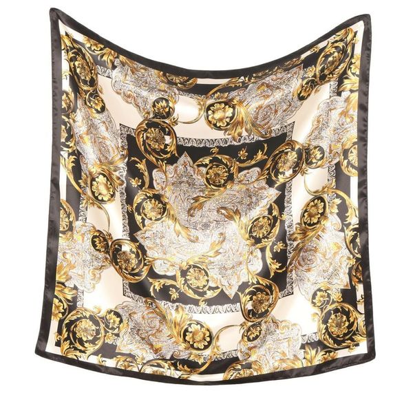 Саронгс черный золотой шелк шелковый шарф женщин, головокружительные, четыре сезона.