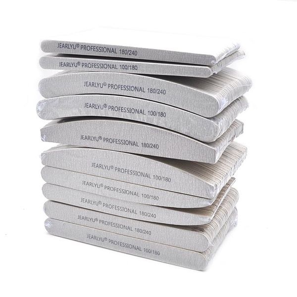 Sun 100pcs/Lot Nail File 100 180 240 Wood Varie fascia unghie in unghie Levigatura Vijlen Nails Buffer Nail Art Professional Tool