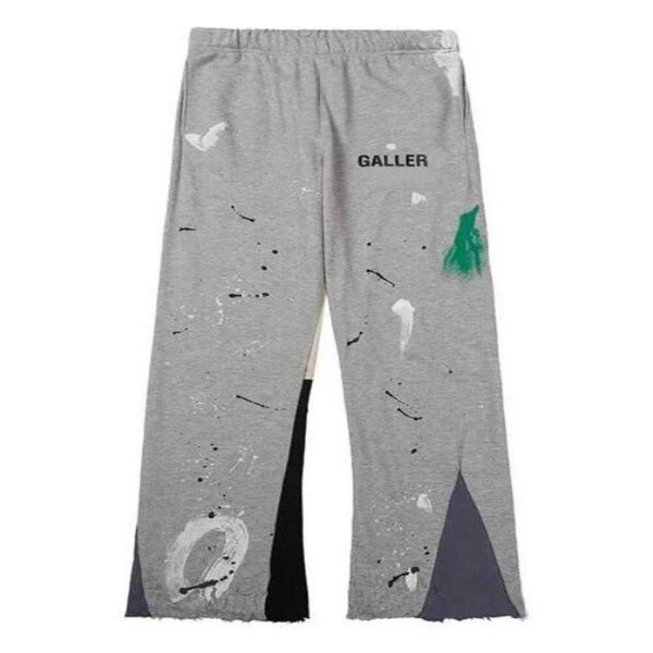 Calças masculinas Calças de moletom de grife masculinas joggers com estampa de letras manchadas femininas calças folgadas tamanho 25