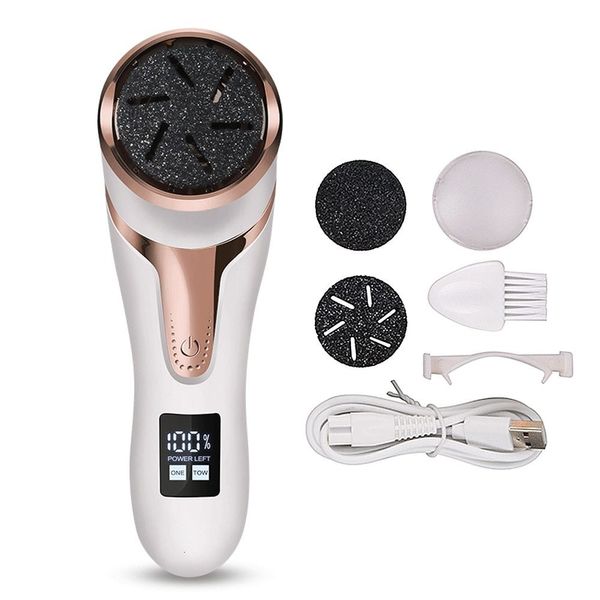 Файт Rasps Electric Callus Remover Комплект Перезаряжаемый моноличный портативный файл для мертвой жесткой потрескавшейся кожи педикюры 230606