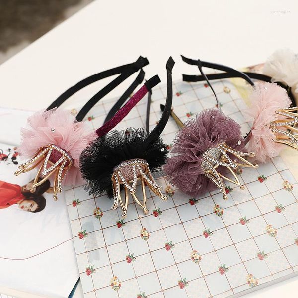 Accessori per capelli Corea Fiori di corvo fatti a mano di alta qualità Archi retrò Fasce per capelli a corona di fiori per ragazze