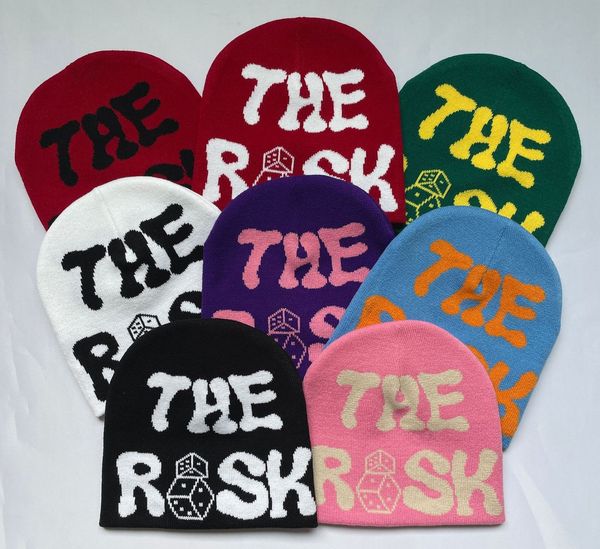 Beanieskull Caps Kadın Kızlar y2k Beanie Hat Sonbahar Bahar Kış Knit Kafatası Kapağı Komik Harfleri Jacquard Kpop Kore Stil 230607