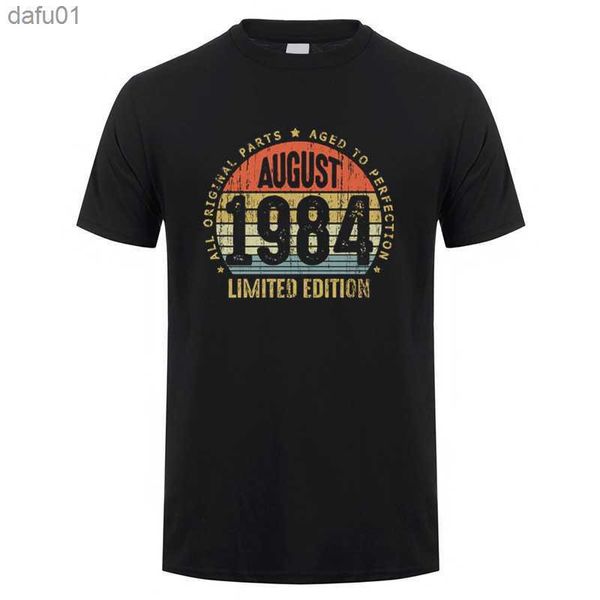 Summer Born in 1984 June May T Shirt Manga Curta Feita em March In October November Every Month of 1974 Tees Gift Birthday SD-005 L230520
