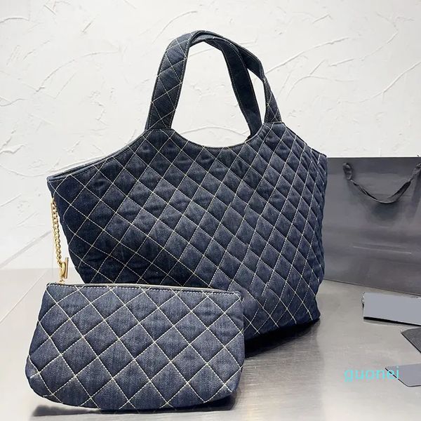 Designer Tote Bag Borse per la spesa di lusso 2 pezzi / set Borsa a tracolla da donna in denim Borsa a tracolla con manico superiore Catena Moda Borse a mano all'ingrosso di grandi dimensioni Grande capacità